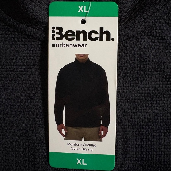 Bench Urbanwear Full Zip Jacket, Moisture Wicking, Black, XL, NWT - Picture 3 of 14